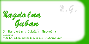 magdolna guban business card